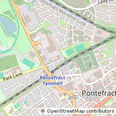 Map of Pontefract, West Yorkshire