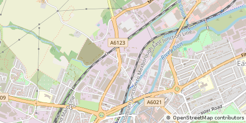 Map of Rotherham, South Yorkshire