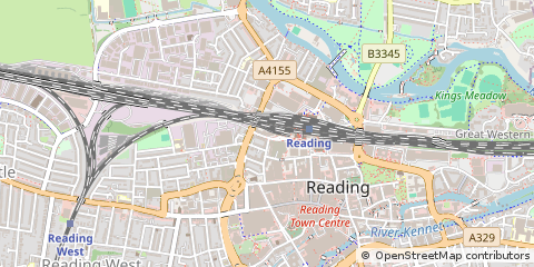 Map of Reading, Berkshire