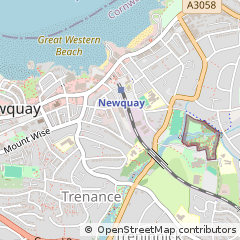 Map of Newquay, Cornwall