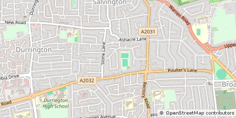 Map of Worthing, West Sussex