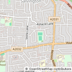 Map of Worthing, West Sussex