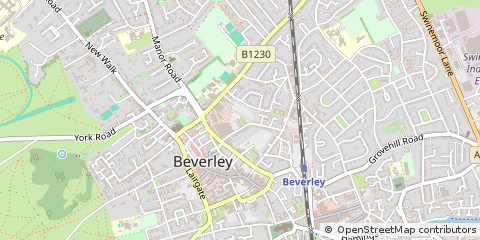Map of Beverley, North Humberside