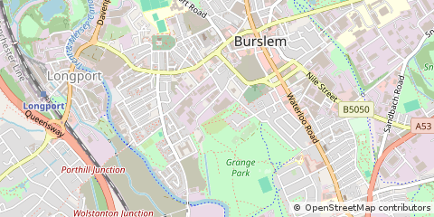Map of Stoke-on-Trent, Staffordshire