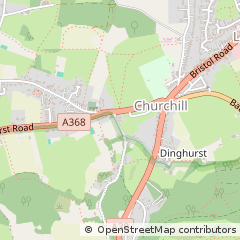 Map of Churchill, N Somerset