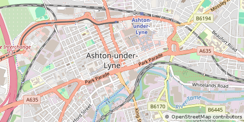 Map of Ashton-Under-Lyne