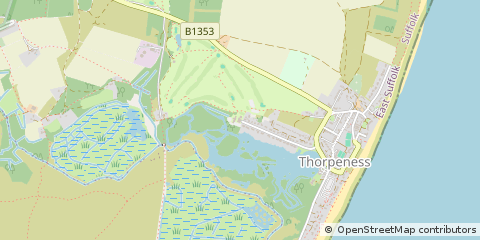 Map of Leiston, Suffolk