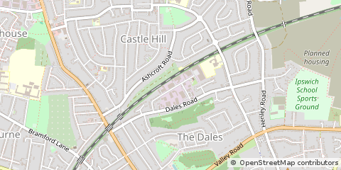 Map of Ipswich, Suffolk