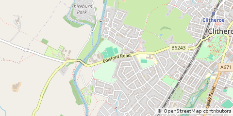 Map of Clitheroe, Lancashire