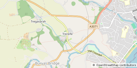 Map of Penzance, Cornwall