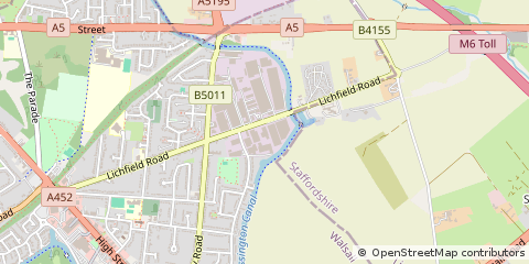 Map of Walsall, West Midlands