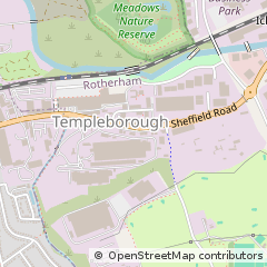 Map of Rotherham, South Yorkshire