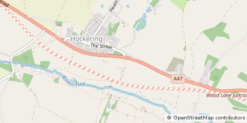 Map of Dereham, Norfolk