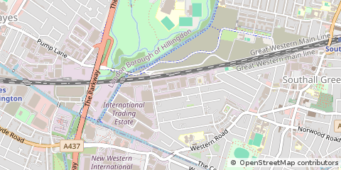 Map of Southall, Middlesex
