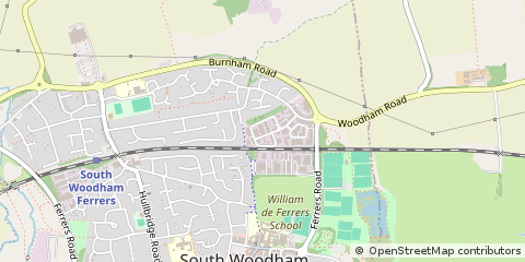 Map of South Woodham Ferrers, Essex