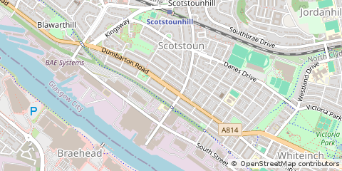 Map of Glasgow, Lanarkshire