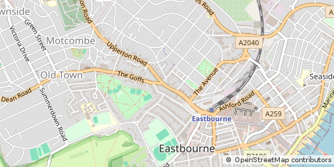 Map of Eastbourne, East Sussex