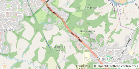 Map of East Grinstead, West Sussex