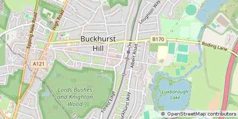 Map of Buckhurst Hill, Essex
