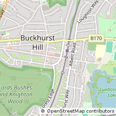 Map of Buckhurst Hill, Essex