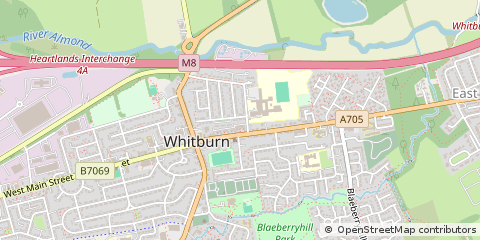 Map of Bathgate, West Lothian