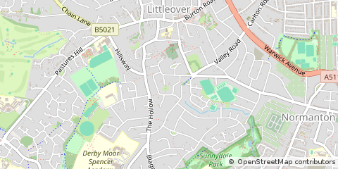 Map of Derby, Derbyshire