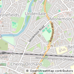 Map of Monkmoor, Shrewsbury