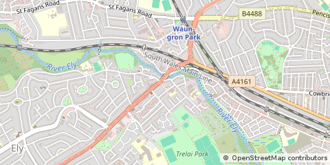 Map of Cardiff, South Glamorgan