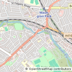 Map of Cardiff, South Glamorgan
