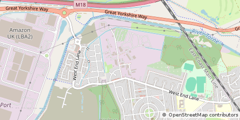 Map of Doncaster, South Yorkshire