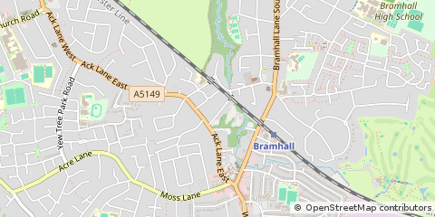 Map of Stockport, Cheshire