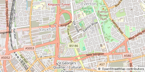 Map of Liverpool, Merseyside