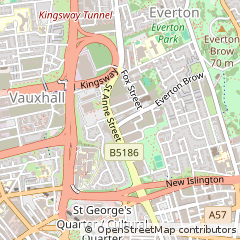 Map of Liverpool, Merseyside