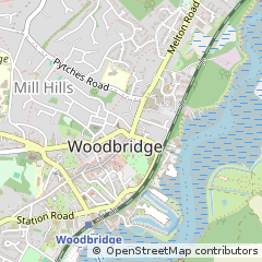 Map of Woodbridge, Suffolk