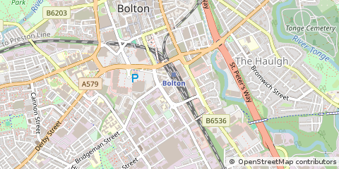 Map of Bolton, Lancashire