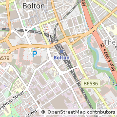 Map of Bolton, Lancashire