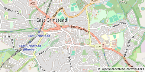 Map of East Grinstead