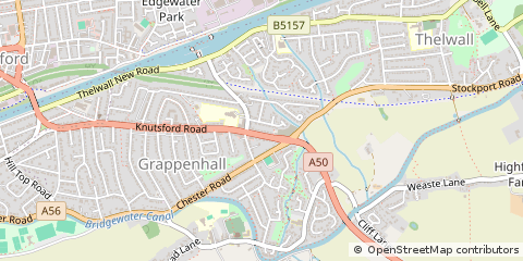 Map of Warrington, Cheshire