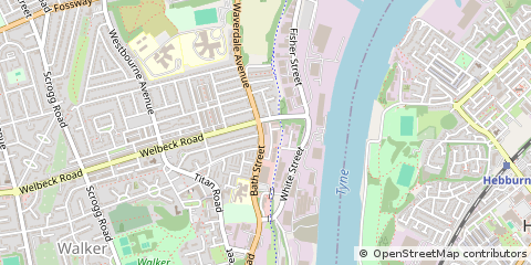 Map of Newcastle Upon Tyne, Tyne and Wear