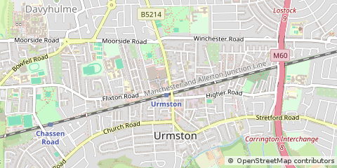 Map of Urmston, Manchester