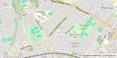 Map of Leeds, West Yorkshire