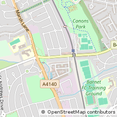 Map of Edgware, Middlesex
