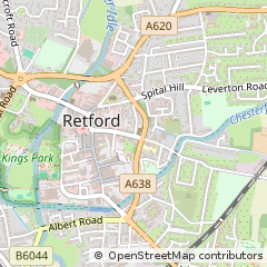 Map of Retford, Nottinghamshire