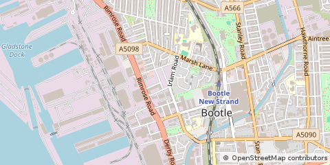Map of Bootle, Merseyside