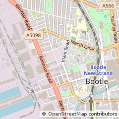 Map of Bootle, Merseyside