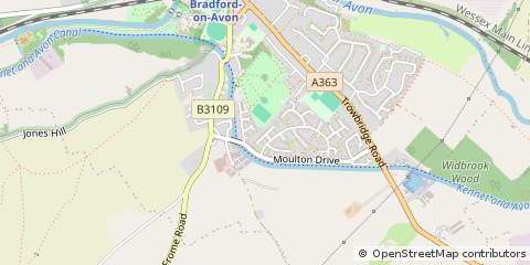Map of Bradford-on-Avon, Wiltshire