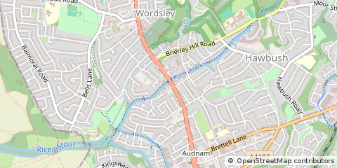 Map of Stourbridge, West Midlands