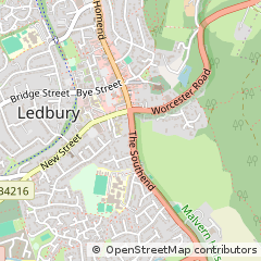 Map of Ledbury, Herefordshire