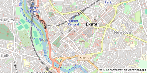 Map of Exeter