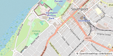 Map of Southport, Merseyside
